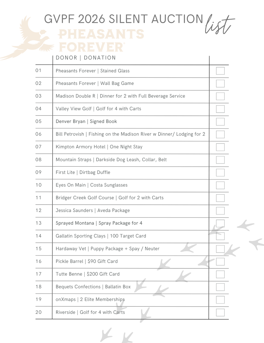 Preview Our Silent Auction