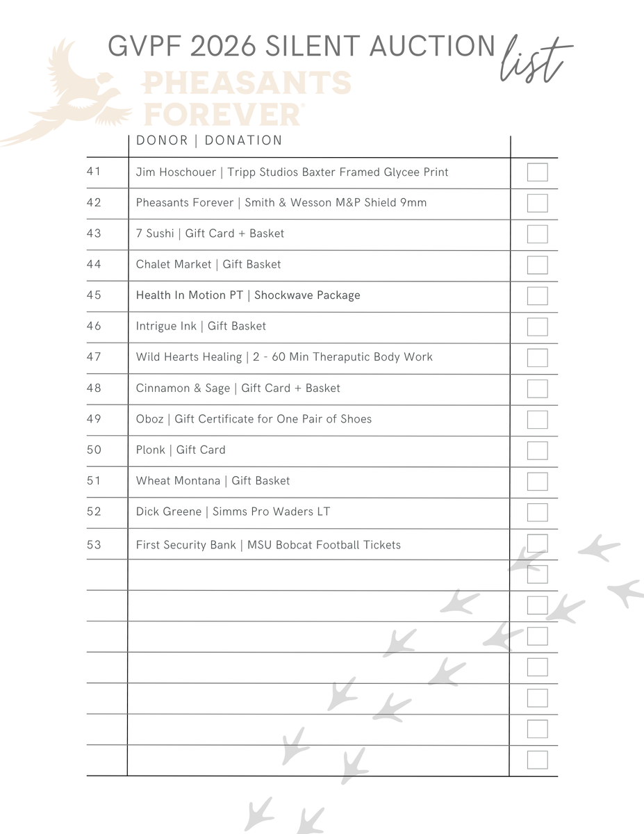 Silent Auction Continued